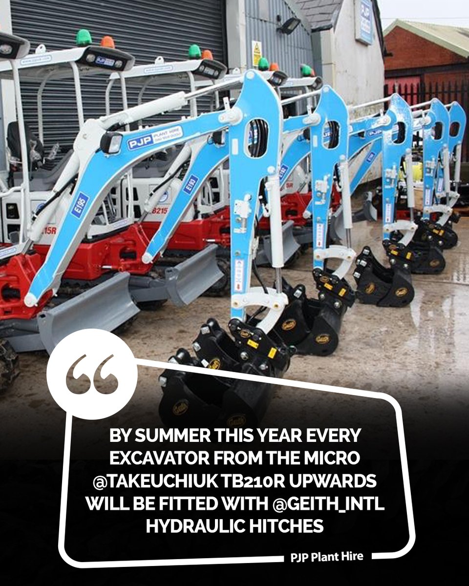 Geith_Intl's tweet image. At Geith we believe that Safety should be the number one priority regardless of the size of your Excavator.@pjhire are providing customers with a Geith Hydraulic Hitch on machines from 1 tonne upwards, ensuring that operator can change attachments from the safety of their cab.