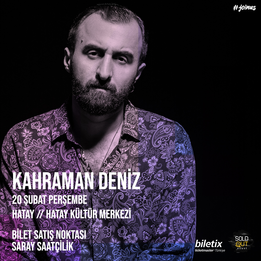 SoldOutEvent's tweet image. Sevgili @kahramandenizm ile 20 Şubat Perşembe günü Hatay Kültür Merkezi sahnesindeyiz.

🎫: biletix.com/etkinlik/ZOE08… ve Saray Saatçilik'te.

#KahramanDeniz #SoldOutEvent #Hatay #Biletix #HatayKültürMerkezi