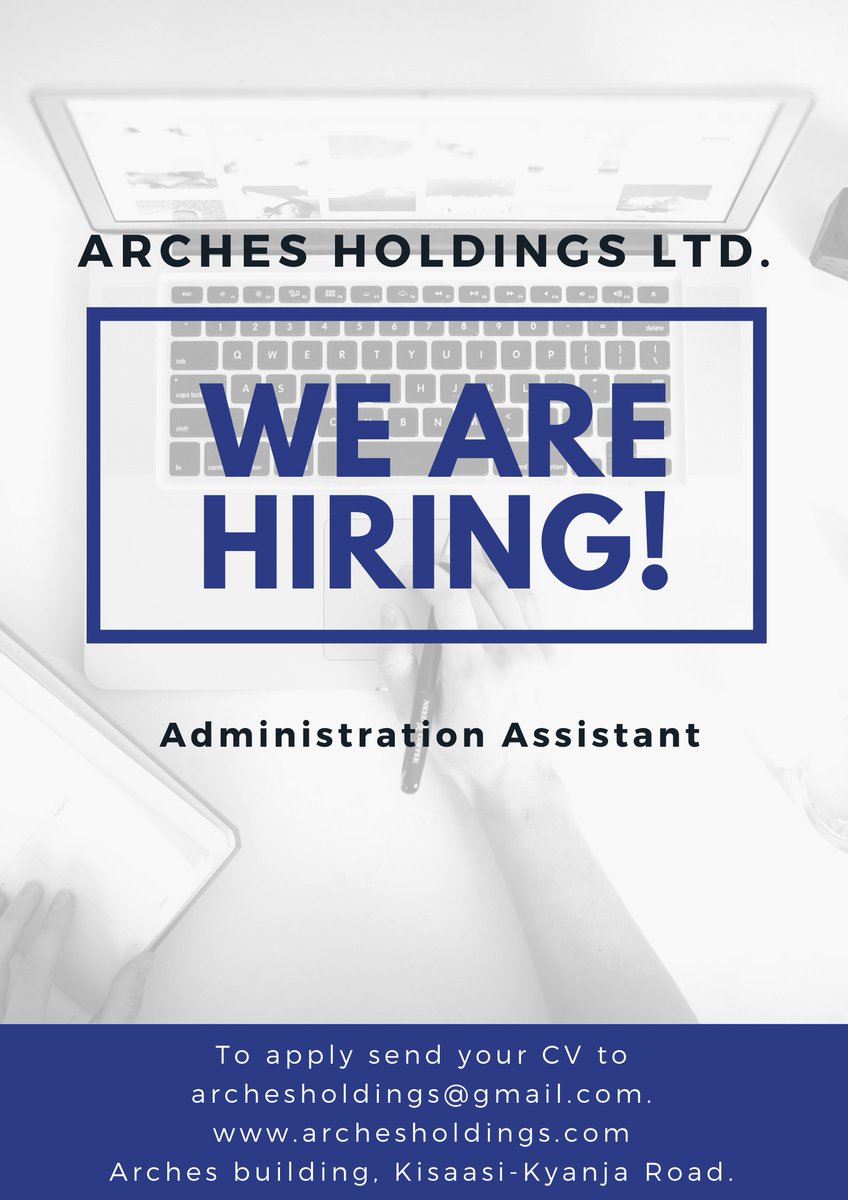 TheWorkStudio_'s tweet image. Our parent company, Arches Holdings Ltd., is hiring an Admin Assistant. Applicant must hold at least a diploma in business admin / accounting / finance. 

To apply, send your CV to archesholdings@gmail.com. Applications close on Friday 14th February 2020.