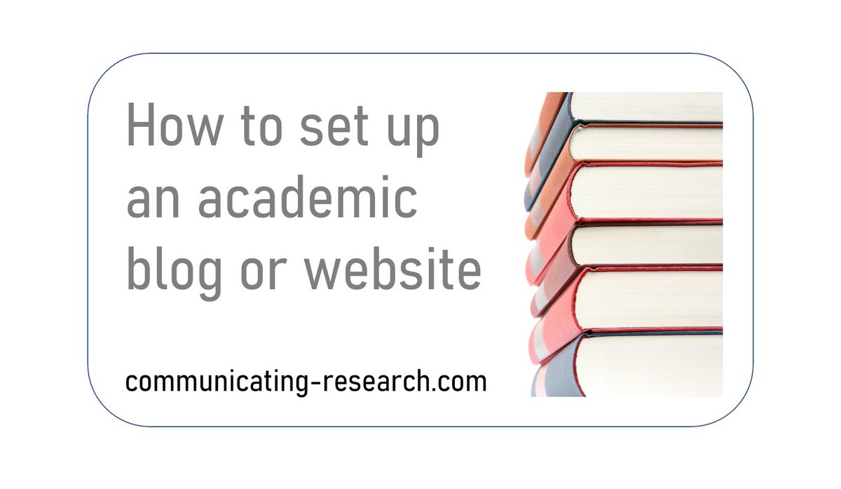 Discover how to create a hub for your research career online: communicating-research.com/how-to-set-up-…

#blog #blogging #academia #academicblog #research