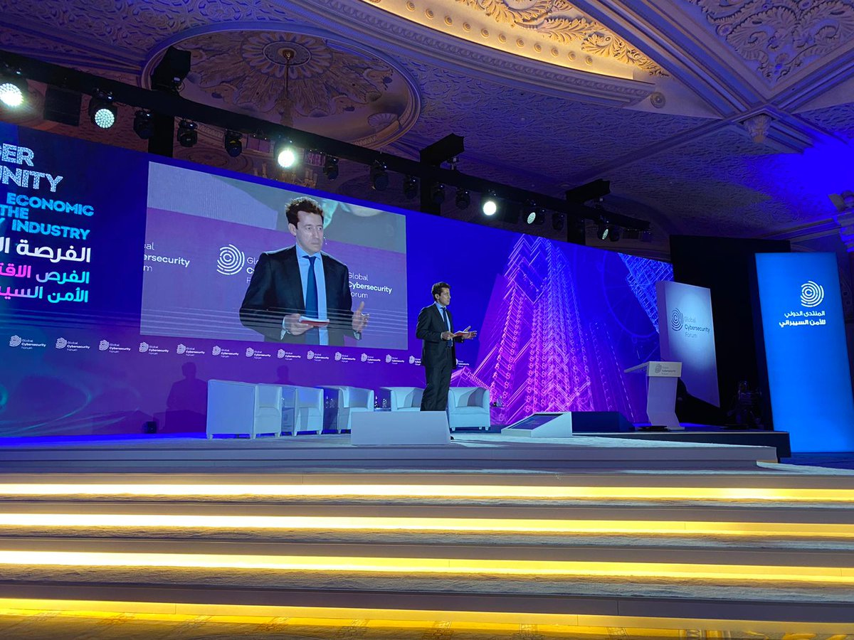 CEBouee's tweet photo. From my panel about releasing the economic potential of the #cybersecurity industry. Taking place in Saudi Arabia’s #G20 Presidency year, the #GlobalCyberSecurityForum is dedicated to creating a better cyber world&reducing the imbalance between those who attack&those who defend! https://t.co/ITSzfJHqsn