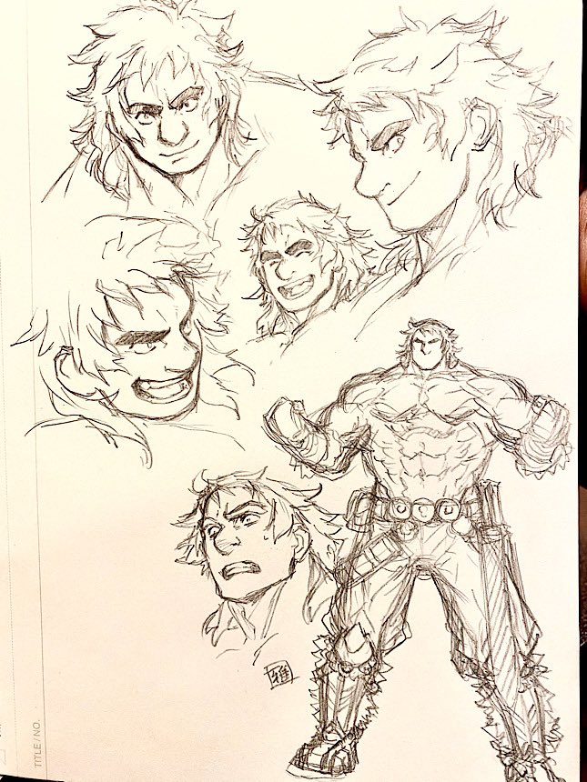うーん。オリオンのバランスこの辺かな。
手ぐせで描くか、似せていくかの塩梅は結構迷う。特に顔。 