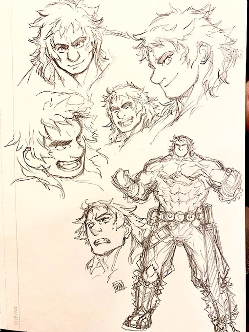 うーん。オリオンのバランスこの辺かな。
手ぐせで描くか、似せていくかの塩梅は結構迷う。特に顔。 