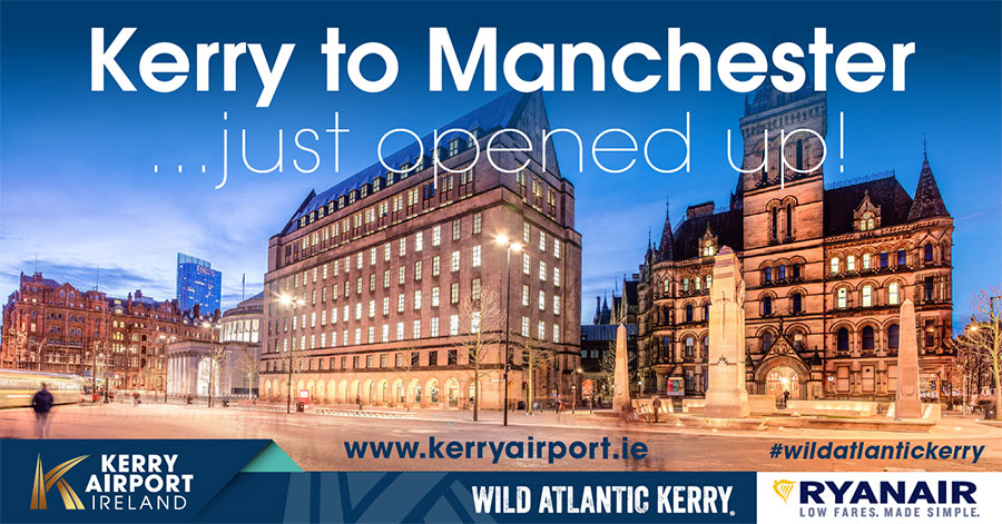 We are delighted to be hosting a Breakfast Workshop to promote the campaign for the launch of the new <a href="/Ryaniar/">Cheap airtickets</a>  route between <a href="/KerryAirport/">Kerry Airport</a>  &amp; Manchester

The Workshop will run between 8-9:30am on Thurs 13th Feb. To book please contact Eimear 085-8085696 or Brigeen 083-1051961
