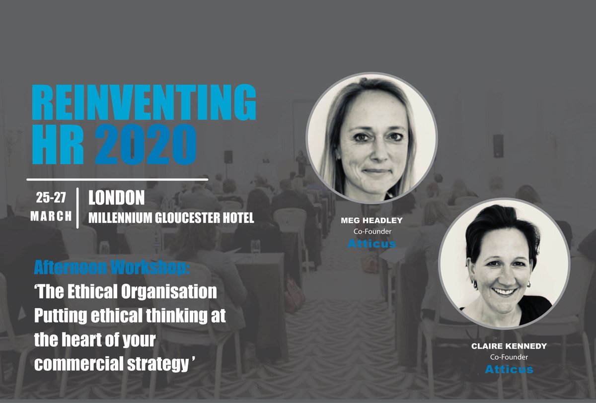 BOC_UK's tweet photo. 📌Meet the Speakers!
➡️ Meg Headley &amp; Claire Kennedy, Co-Founders of Atticus. 
✅Afternoon Workshop: The Ethical Organisation 
Putting ethical thinking at the heart of your commercial strategy. 
⭕️Join the 9th #ReinventingHR 2020 to learn more: https://t.co/GG3E4l3u6z  #BOC_HR https://t.co/2qqzie4sgD
