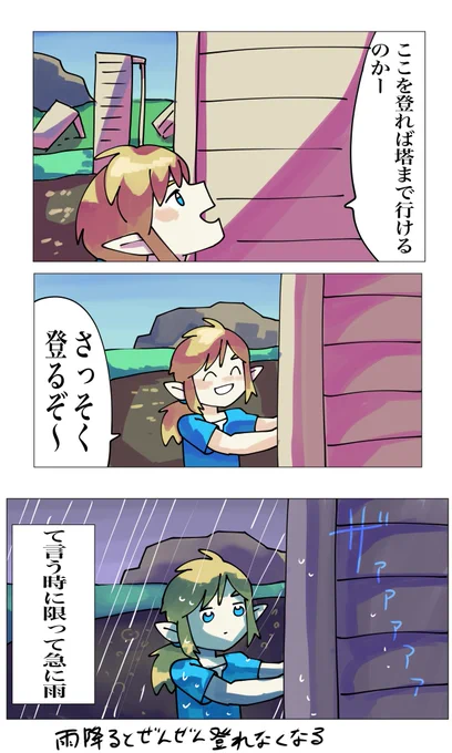 ゼルダの伝説ブレスオブザワイルドをやってみたマンガ 