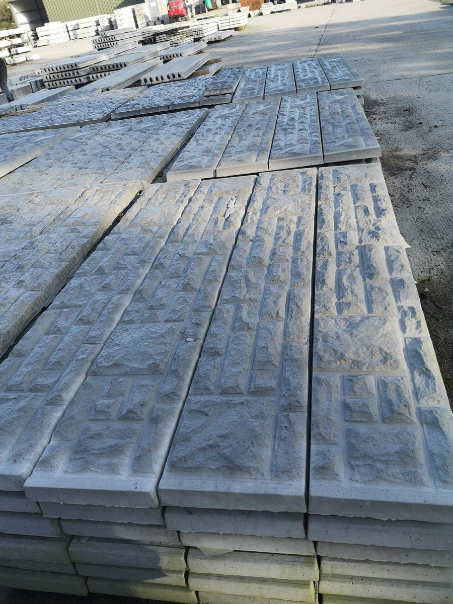 DelaneyConcrete's tweet photo. We are now taking orders for double sided rock face panel fencing #fencing #concrete #construction https://t.co/v8j8m7x53v
