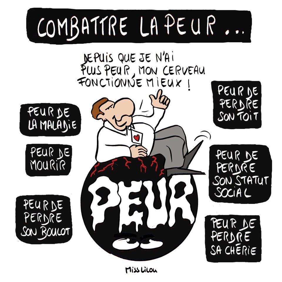 Blagues et Dessins on Twitter: "Le #DessinDePresse de Miss Lilou :  Combattre la peur Retrouvez Miss Lilou sur le site https://t.co/4ZSLAUeaEq  #DessinDeMissLilou #ActuDeMissLilou #MissLilou #Humour #Peurs #GérerSaPeur  #GérerLaPeur #PhobiesSociales ...