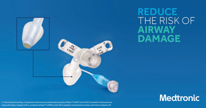 MDT_RMS_EMEA's tweet photo. The TaperGuard™ cuff on the #Shiley™ tube reduces removal force by 58.3% compared to the previous barrel shaped design, thereby reducing the potential for tracheostoma damage during removal2. Click the link to learn more: https://t.co/ifULeg2ffn #neonatal #paediatric #acutecare https://t.co/nFWMFoAjOO