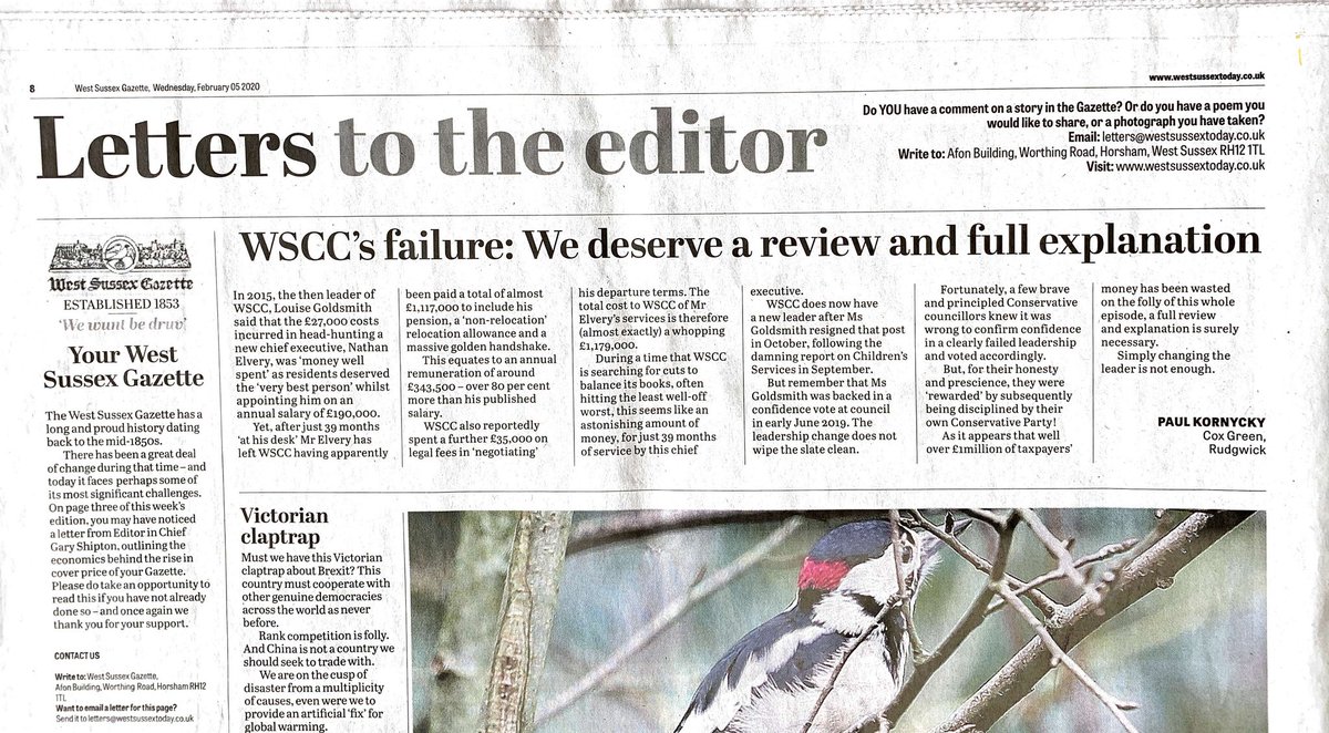 A27Alliance's tweet image. “The total cost to @WSCCNews of Mr Elvery’s services is therefore a whopping £1,179,000.”

WE DESERVE A REVIEW AND FULL EXPLANATION