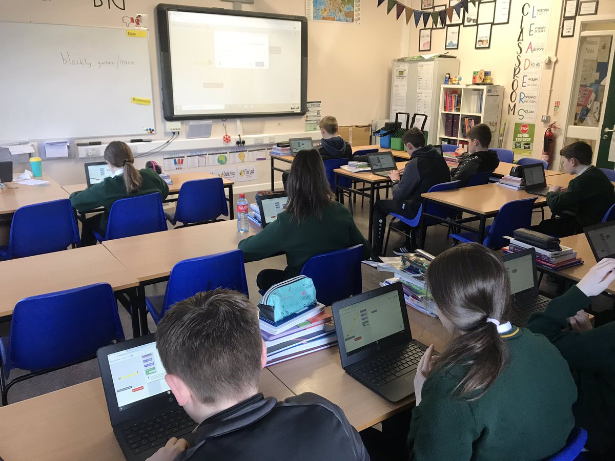 codingstclares1's tweet image. Trying out blockly maze with 1st year coding class @JctCoding the frustration when their code doesn’t work and the excitement when it does. #problemsolving @busstatclares