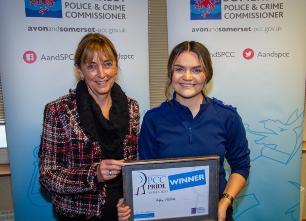 ASPCadets's tweet photo. PCSO Aisha has received a PCC Pride Award for her contributions towards the #WSMCadets Unit. All our Cadet Leaders put so much time, dedication & passion into providing young people with the opportunity to volunteer as Police Cadets. ๐จ๐ฎ๐ผ๐ @NationalVPC @ASPolice @SuMountstevens https://t.co/9PiL0jxNo7