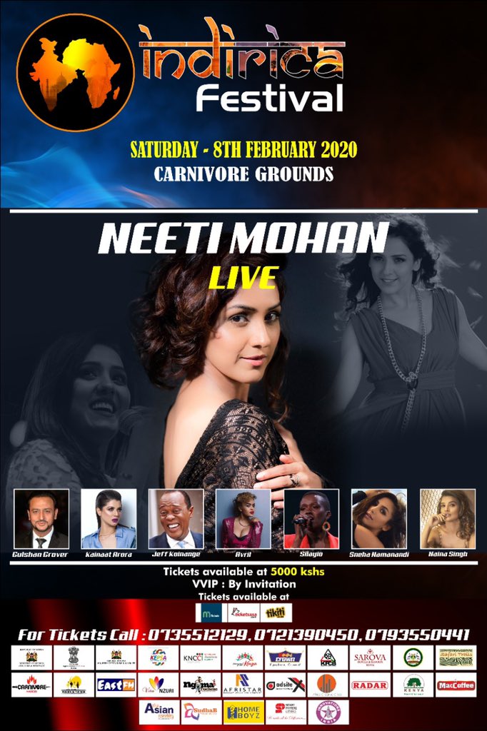 The first ever Indo-Africa Cultural Festival @indiricafest from 7th -9th February,2020 at Carnivore Ground,Nairobi.The Top Indian &amp; Kenyan artists to perform together for the first time in History. <a href="/AMB_A_Mohammed/">AMB.(Dr.) Amina C. Mohamed</a> <a href="/NoorCas/">CAS Hassan Noor Hassan,EBS</a> <a href="/PS_Heritage/">Josephta O. Mukobe, CBS</a> <a href="/JoeOkudo/">izzie</a> <a href="/md_innovations/">Captain Rahul Bali</a>