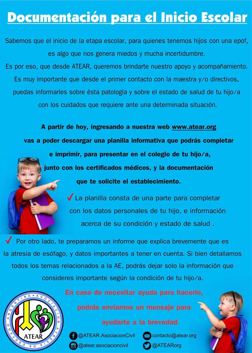 ATEARorg's tweet photo. Link para descargar archivos ➡️https://t.co/YjvdAA0hax
https://t.co/4yYp0nwMhF
#atresiadeesofago #epof #InicioEscolar #ATEAR https://t.co/bJZe1cel3k