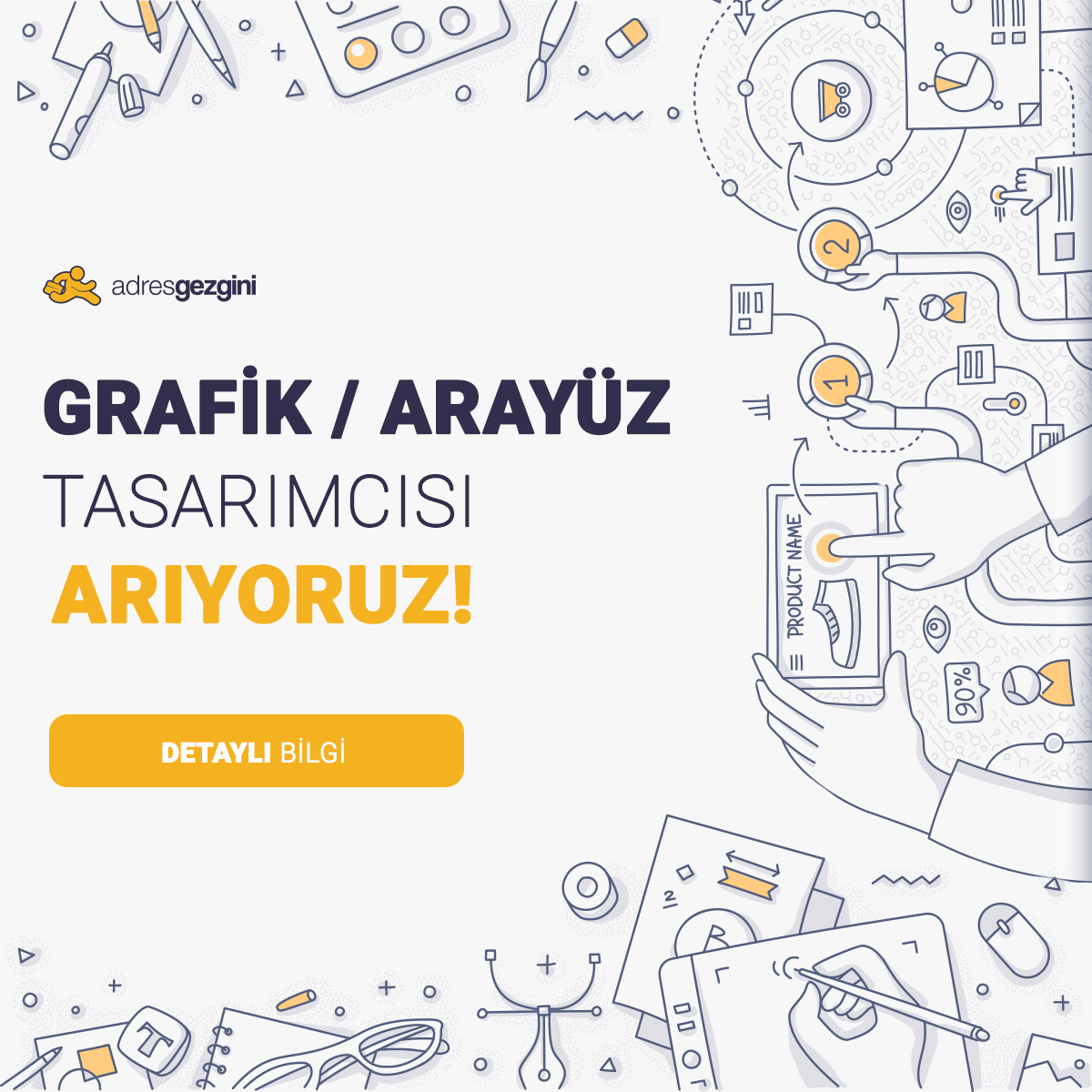 Grafik/Arayüz Tasarımcısı Arıyoruz!

👉 Şirketimizde Grafik/Arayüz tasarımı pozisyonunda çalışmak isteyen arkadaşlar portfolyolarını ve özgeçmişlerini “GRAFİK TASARIM” konulu bir e-posta ile  ik@adresgezgini.com  adresine yollayabilirler. 

linkedin.com/feed/update/ur…