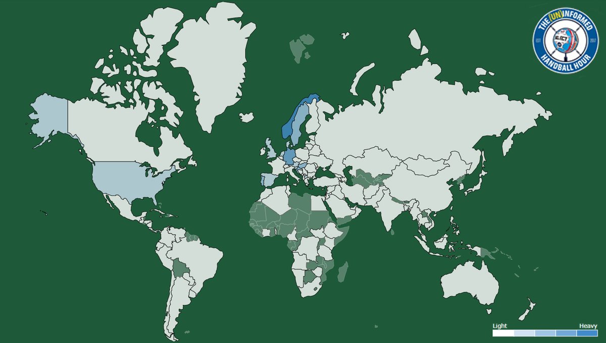 We were thrilled to have downloads from 130 countries during #ehfeuro2020 last month! 🤯

From Norway to Namibia and Germany to Guernsey, thanks to everyone who has listened so far. Be sure to subscribe so you don't miss the next pod!
link.chtbl.com/HandballHour