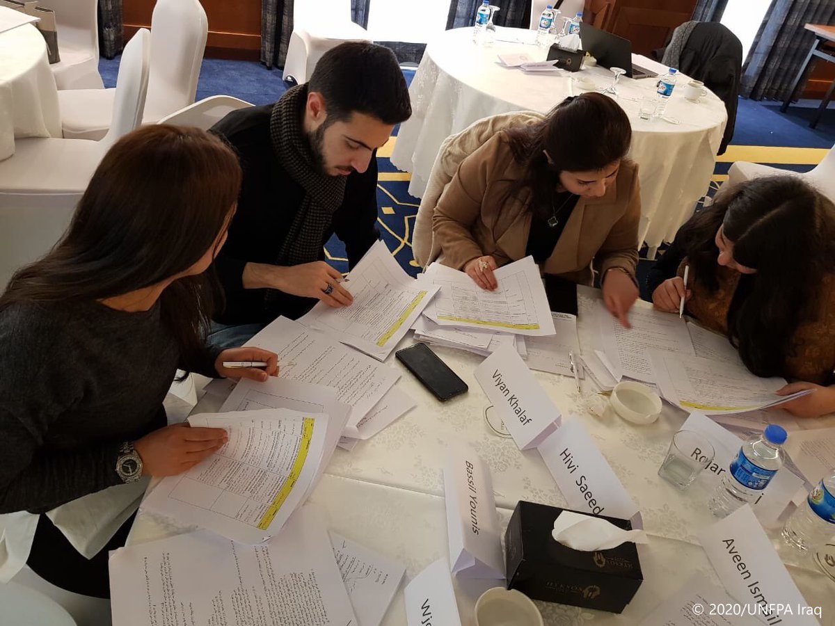 UNFPAIraq's tweet photo. @UNFPA, @JohnsHopkins & @wrcommission conducted in 2019 a research on #childmarriage in humanitarian settings (phase II)/ funding: @RDPPME
This week, the teams held a two-day workshop in #Kurdistan #iraq to analyse/review qualitative findings & contributing factors #ForIraq https://t.co/Y77iVqqcSD