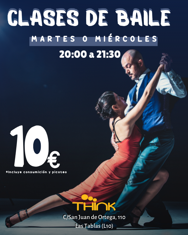 thinkmadridbar's tweet photo. Recuerda que como cada martes y miércoles, te esperamos en Think para disfrutar de las clases de baile que ofrecemos de 20:00 a 21:30. 💃🕺

➡️Nivel Iniciación / Medio
➡️10€ - Incluye consumición y picoteo.

Ven y conviértete en el rey/reina de la pista 🤩

#think https://t.co/MAFC5KFCH7