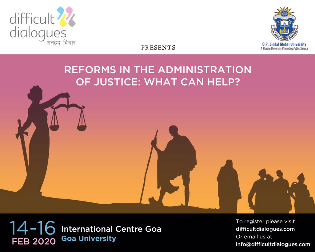 d_dialogues's tweet photo. The 5th panel of #DD2020 aims to explore many discourses and questions on judicial reforms. 
#StateofLaw #JoinTheConversation
@JindalGlobalUNI https://t.co/H5UsTQDJPC
