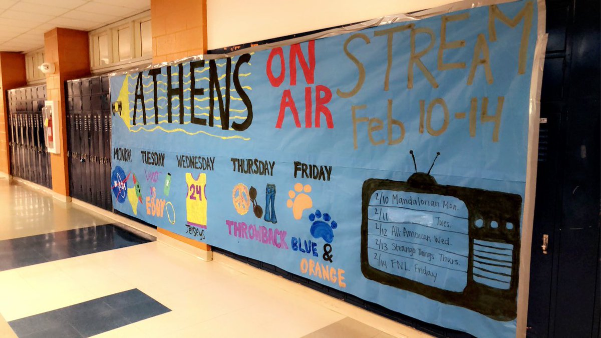 ‼️ATTENTION JAGS‼️
Coming home spirit week is NEXT WEEK 🐾
Theme: ATHENS ON AIR 
Dress with your fav 📺 shows for the following days