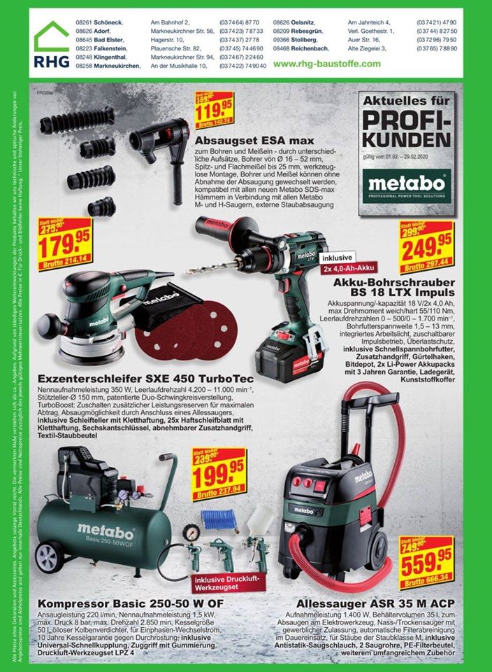 RHGBaucentrum's tweet photo. Angebote für echte Profis... Wie Dich! 🔧🛠🔨 👉 Hier gibts noch mehr Angebote: https://t.co/FPPetaz7Hh #rhg #rhgbaucentrum #baustoffevomfachhandel #profis #angebote #colomix #metabo #baumarkt #bohrschrauber #hämmer #schleifer #kompressor #allessauger https://t.co/nG73jlYur9