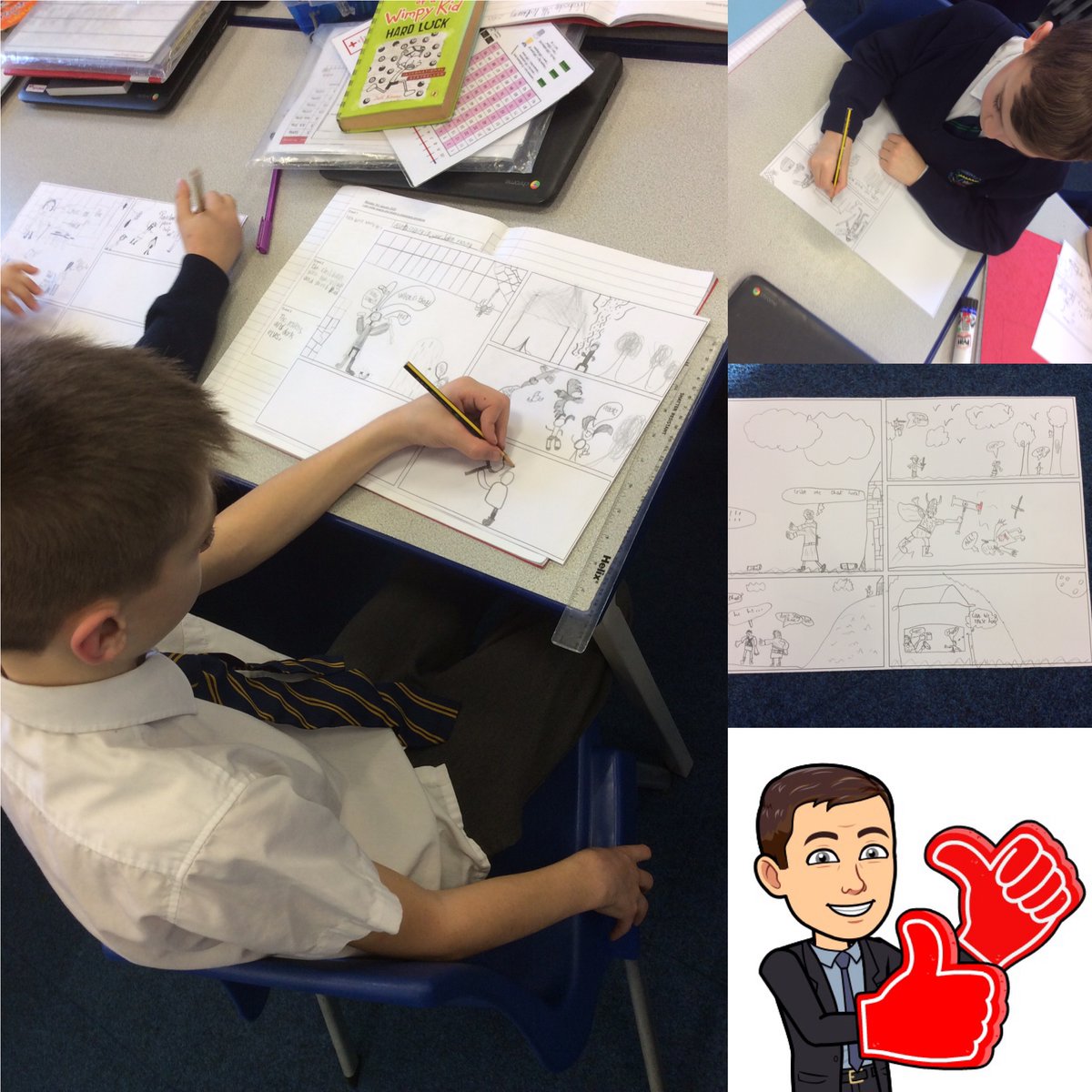 Year 4 have been working on story comics today ready for their next Big Write! #inspirepassion #weareallsaints