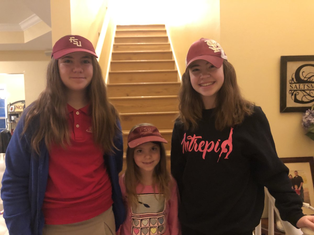 AmandaSaltsman's tweet photo. Happy National Signing Day! My girls always pick the right hats! #Tribe23 #Tribe25 #Tribe28 https://t.co/IlgyoAwhEt