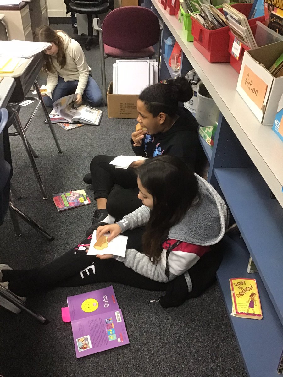mickschdale's tweet photo. Celebrating our read aloud, Maniac Magee, with the main character’s favorite snack, butterscotch krimpets. https://t.co/LVfSiCMtDC