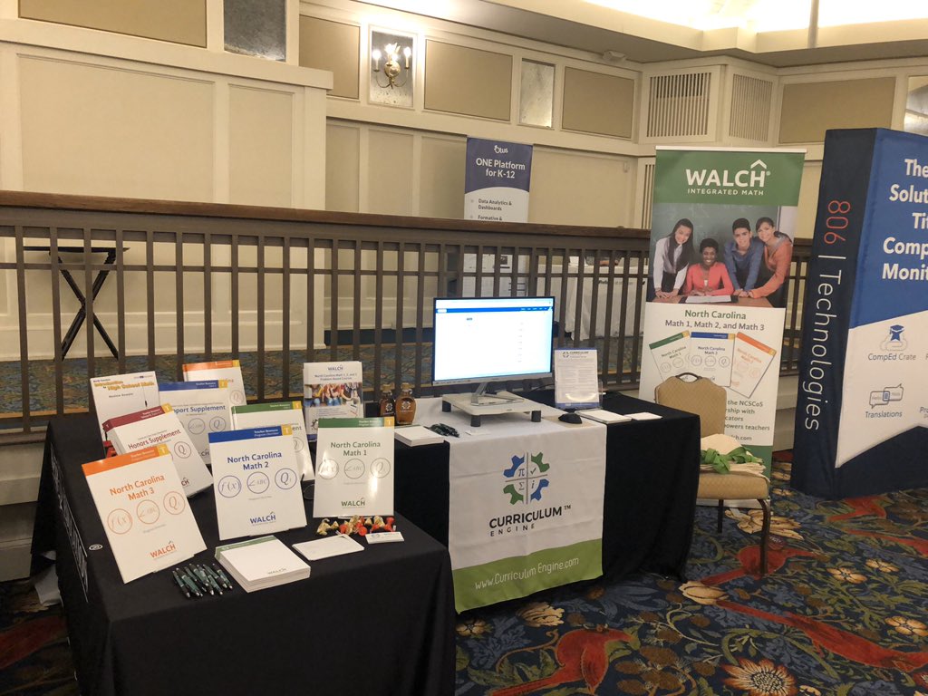 jwhit64's tweet image. Stop by the Walch High School Math table at NCASCD and learn more about the Curriculum Engine. Great HS Math solutions! #curriculumengine @WCPSS @WalchEd @CMScomms @ncpublicschools