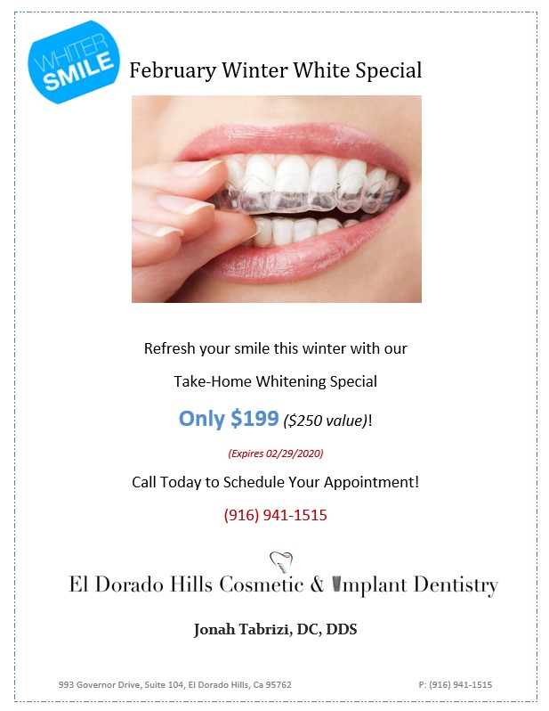 Get the Bright White Smile you've always wanted with our Take-Home Whitening special. Call today for your appointment.