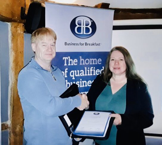 #BforB #Coventry/#Bagington welcomes George Kirkwood, of GK Consulting, as a member of the group. George is highly respected for his work in making software systems work, and will be a major asset to our group. His membership certificate was presented by Paula Almond.