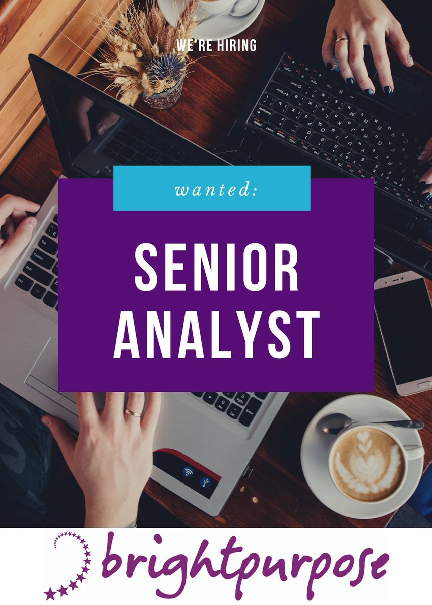 WE’RE HIRING
Senior Analyst role in our evaluation team.  
Quant ninja who also loves qual fieldwork?
Want to use evidence to help charities and public sector make a difference?
Check out the job spec here: brightpurpose.co.uk/files/6515/807… 
#evaluation