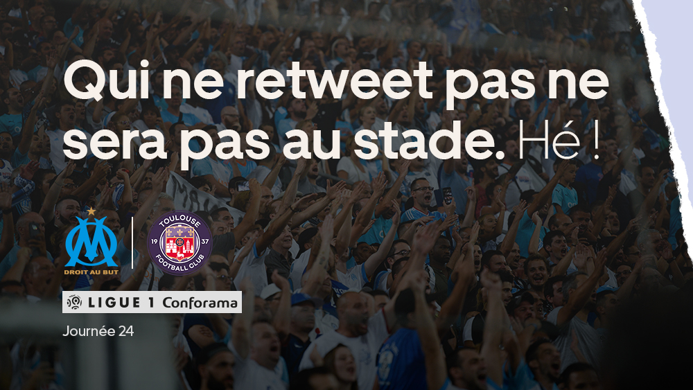 Salut la #TeamOM, prêt pour un gros #ASSEOM ce soir ? 

En attendant le match, on s'échauffe en vous faisant gagner 10x2 places pour OM - Toulouse ce samedi !

👉 RT + Follow pour participer, on arrête demain à 14h. 
<a href="/OM_Officiel/">Olympique de Marseille</a> <a href="/orangevelodrome/">Orange Vélodrome 🏡</a>