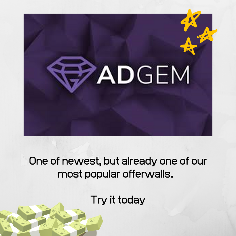 superpayme's tweet photo. Check out our adgem offerwall - it's not only one of our newest, but it's one of our most popular offerwalls⭐😆⭐

See for yourself today and start earning:
https://t.co/DmXa5Jnyp6 https://t.co/oOVDvig0s8