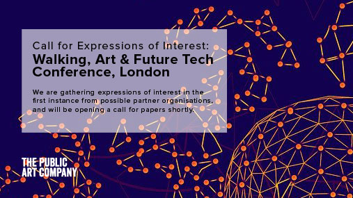 Open to expressions of interest for our conference which aims to bring together #walkingartists with those who influence our #townsandcities, to create a dialogue between arts and #publicspaces. <a href="/ArtistOpenCalls/">𝙰𝚛𝚝𝚒𝚜𝚝 𝙾𝚙𝚎𝚗 𝙲𝚊𝚕𝚕𝚜</a> <a href="/S_E_Creatives/">South East Creatives</a> <a href="/ArtRabbit/">ArtRabbit</a> <a href="/BritishArts/">British Council Arts</a> forms.gle/UNzdVQhfsuVnbz…