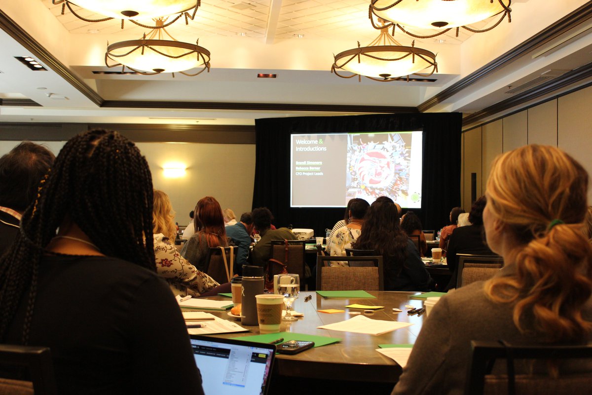 CHCChicoState's tweet photo. Our #CalFreshFood Outreach co-leaders Brandi & Rebecca are kicking off the #CFOSummit2020 by a roll-call for all campuses. So many stakeholders & advocates in the room to celebrate! We know increasing food resources can help student success and ultimately lead to more grads! https://t.co/edQBSkxZuN