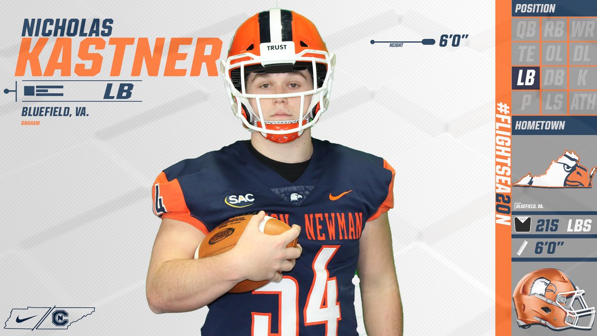 cnfootball's tweet photo. Commit - #⃣2⃣5⃣

Nicholas Kastner – 6-0 – 215 – LB - Bluefield, Va. – Graham - @NickKastner_

⤵️⤵️⤵️

📋 https://t.co/cmPpD0qGyT

#FlightSea20n | #20AR https://t.co/BlgDLTuLol