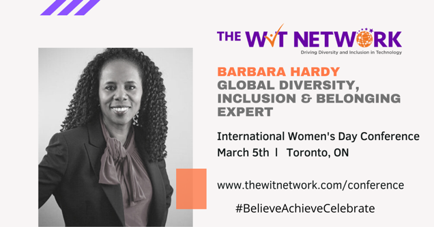 TheWITNetwork's tweet photo. Come and listen to Barbara Hardy at #TheWITNetwork #InternationalWomensDay conference. Her warmth, wisdom and humour will invite you to “Be Big” and take action now. Register here: https://t.co/9h9k349Tmh #WITcelebrates
#BelieveAchieveCelebrate
#womenintech https://t.co/G8F1fgGfk8
