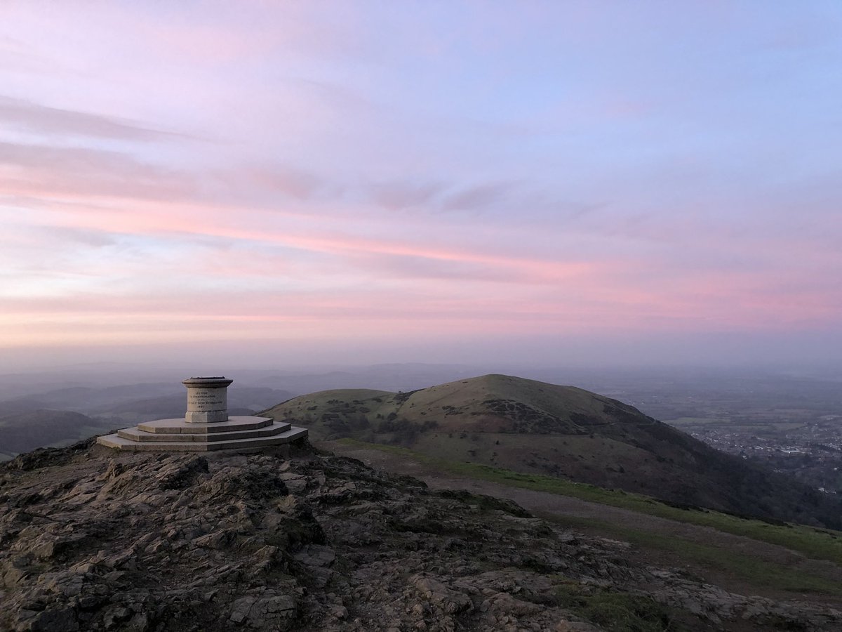 Evening’s drawing out - more bike opportunities! Top of Beacon in under half hour from Powick. PB! Very unusual, but very nice, to have it all to myself.