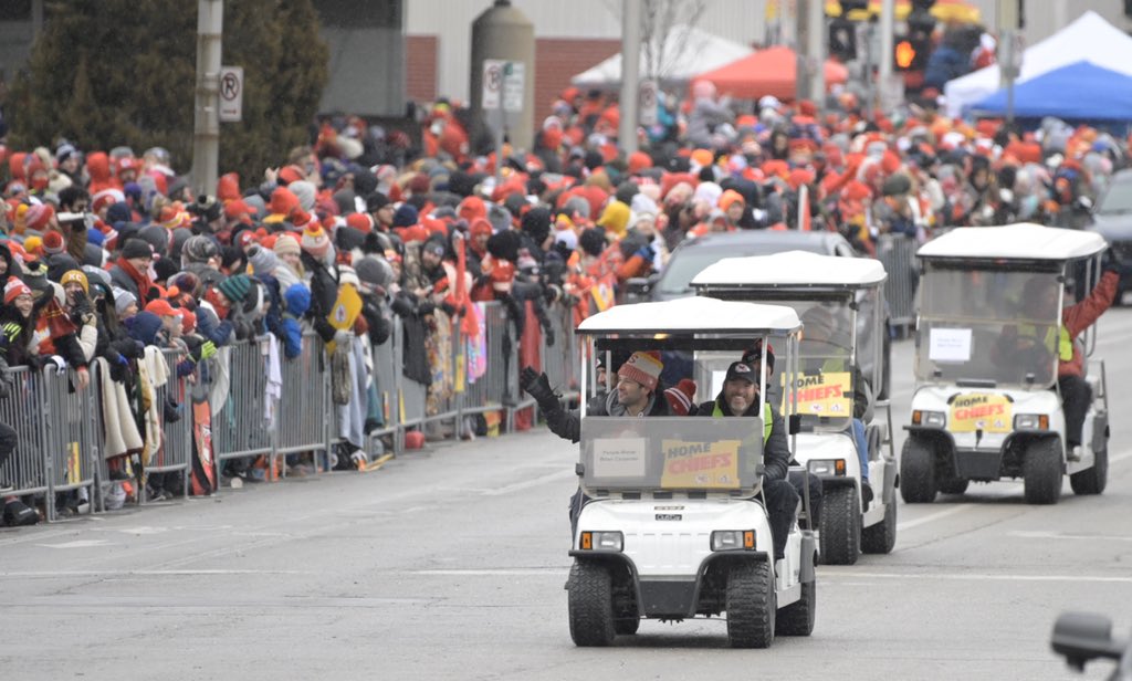 Paul Rudd waves to #chiefsparade <a href="/KCStar/">The Kansas City Star</a>
