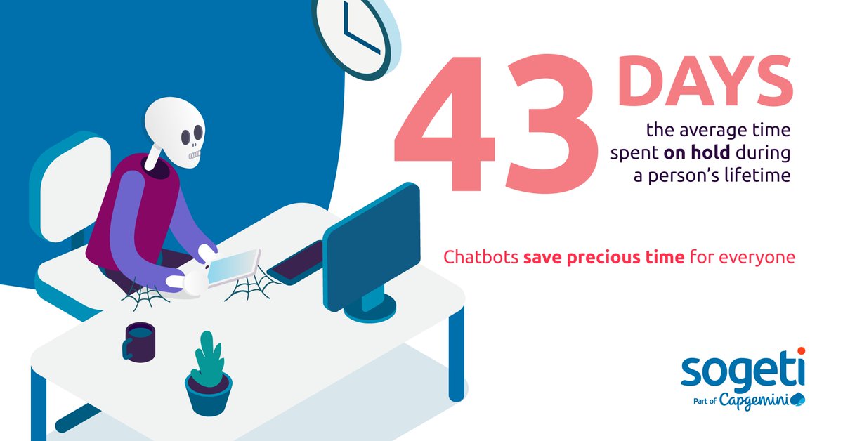 We all know the drill - Those endless minutes spent listening to 'für Elise' until a call agent finally answers our call. Stop wasting your clients' time, get a chatbot 🤖 Find out more: sogeti.be/services/digit…

#virtualAssistant #chatbot #nomorewaitingqueues