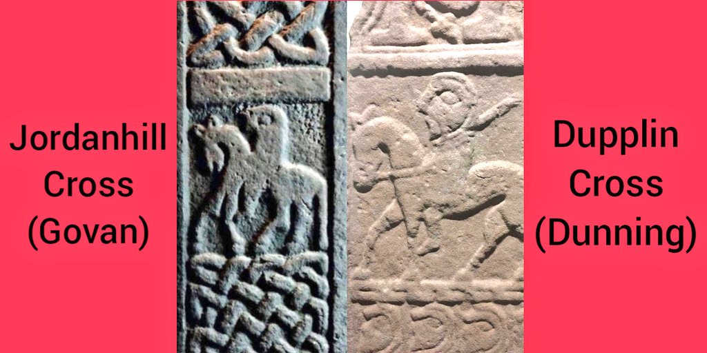  A CLOSER LOOK AT MYSTEROUS IMAGERY ON THE GOVAN STONES As you can see from this side by side comparison of the Jordanhill and Dupplin crosses, the early medieval carved stones found in Govan appear to have been heavily influenced by Pictish sculpture!  #picts  #strathclyde