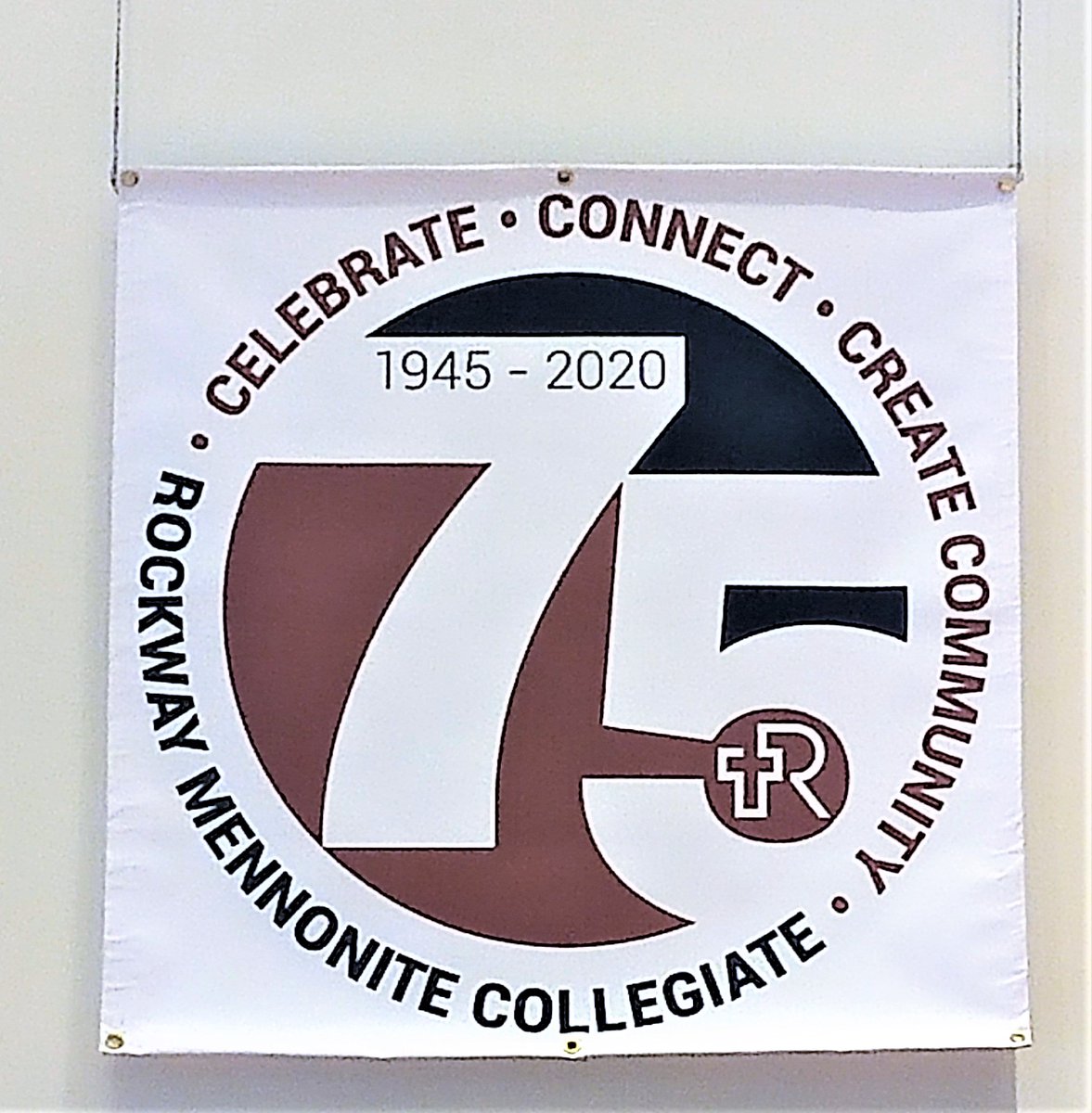 With a great banner from <a href="/MitoGraphics/">MitoGraphics Inc</a> (thank you!) hung in our Silo, we're getting ready to welcome our Rockway community to a very special Founders' Day Chapel and birthday celebration this Sunday, Feb. 9, 2-5 pm at the school. #Rockway75 #RockwayFoundersDay