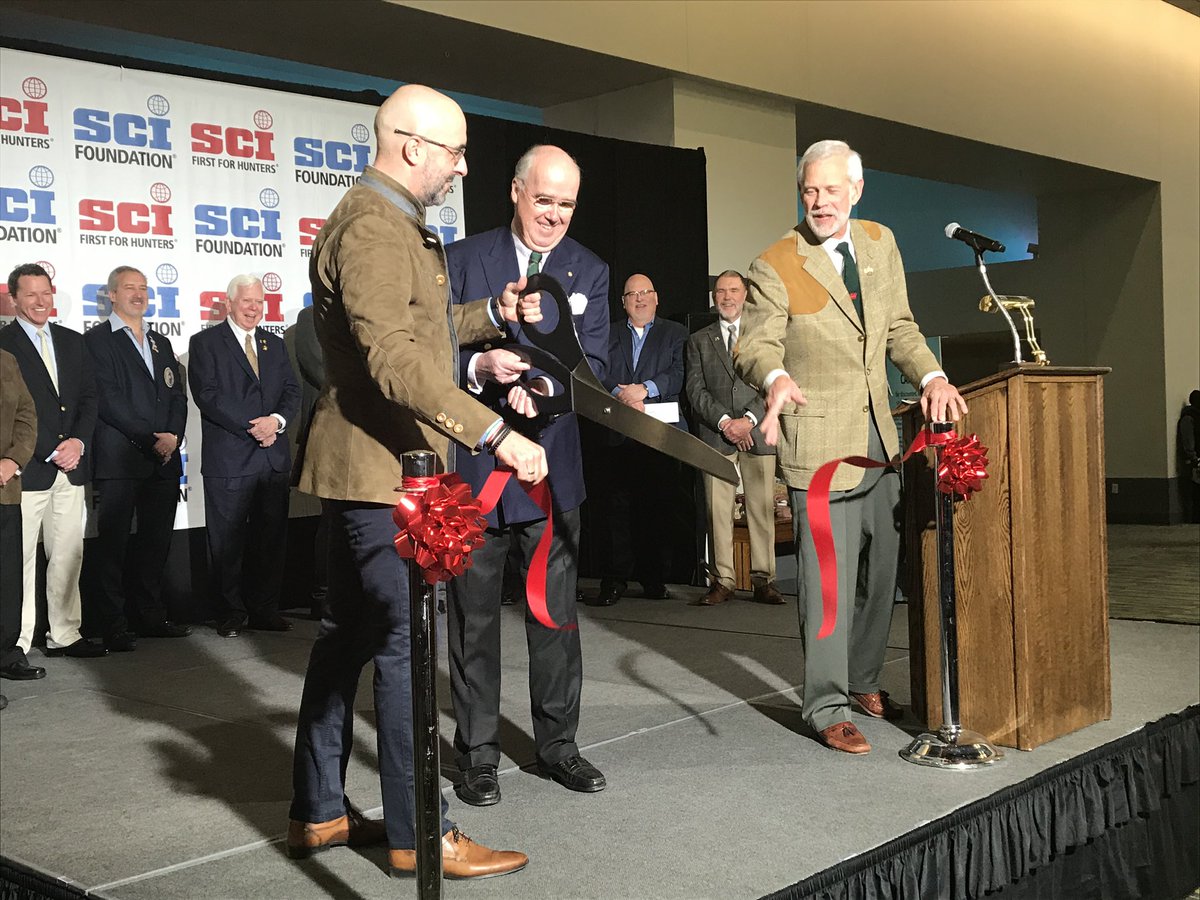 zoltanspox's tweet photo. Was an honor to take part in the ribbon-cutting at grand opening of the 2020 edition of SCI’s Annual Hunters’ Convention @SafariClubIntl in Reno https://t.co/8Ivhg26gdN