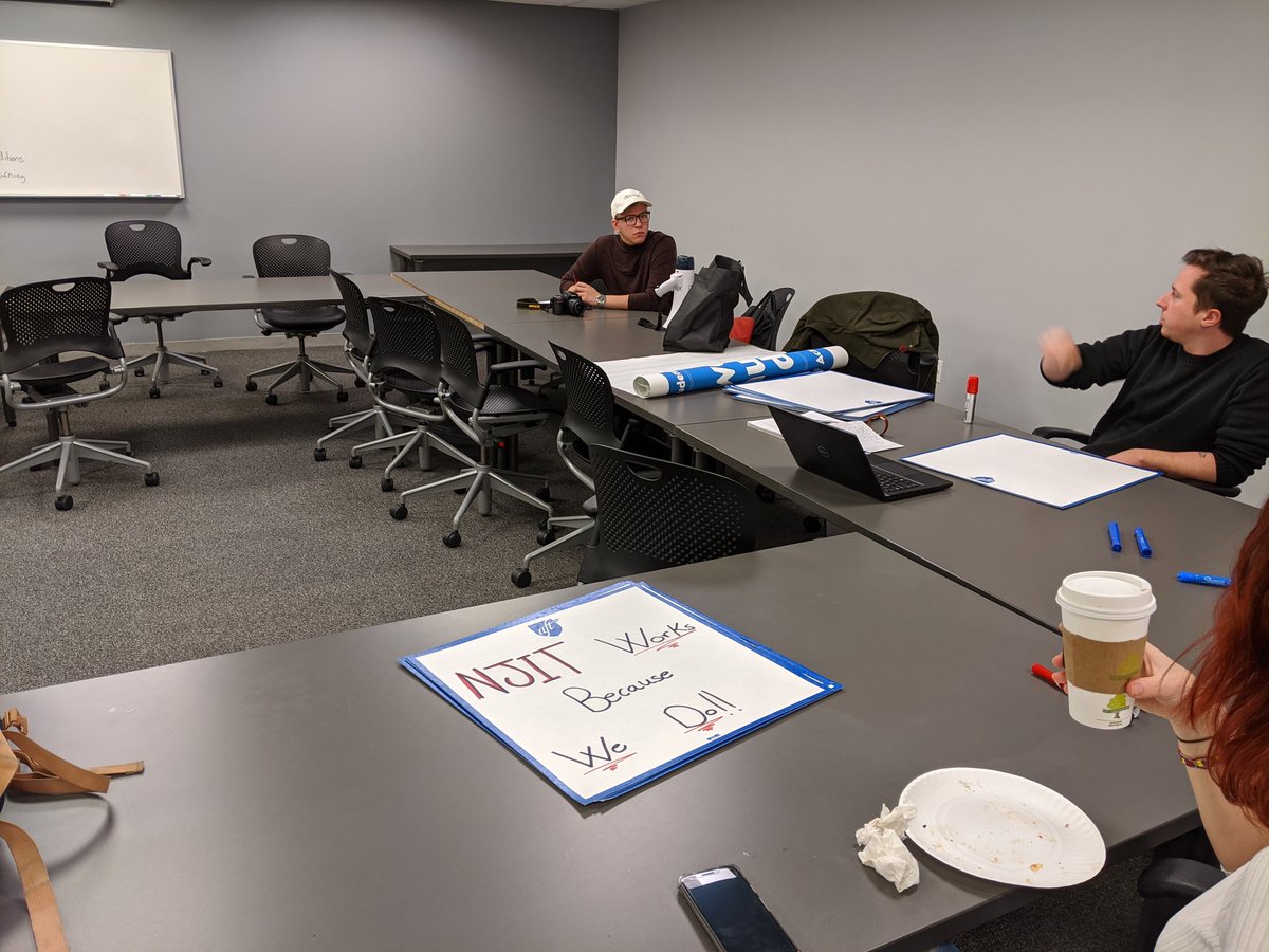 The banners are ready for the big rally tomorrow (Thursday, Feb. 6th, 3:20 - 4:00pm). We demand 1) reimbursement of RA fees 2) end of delayed payments and 3) a fair contract #1u #UnionStrong #WeAreWorkers #highereducation