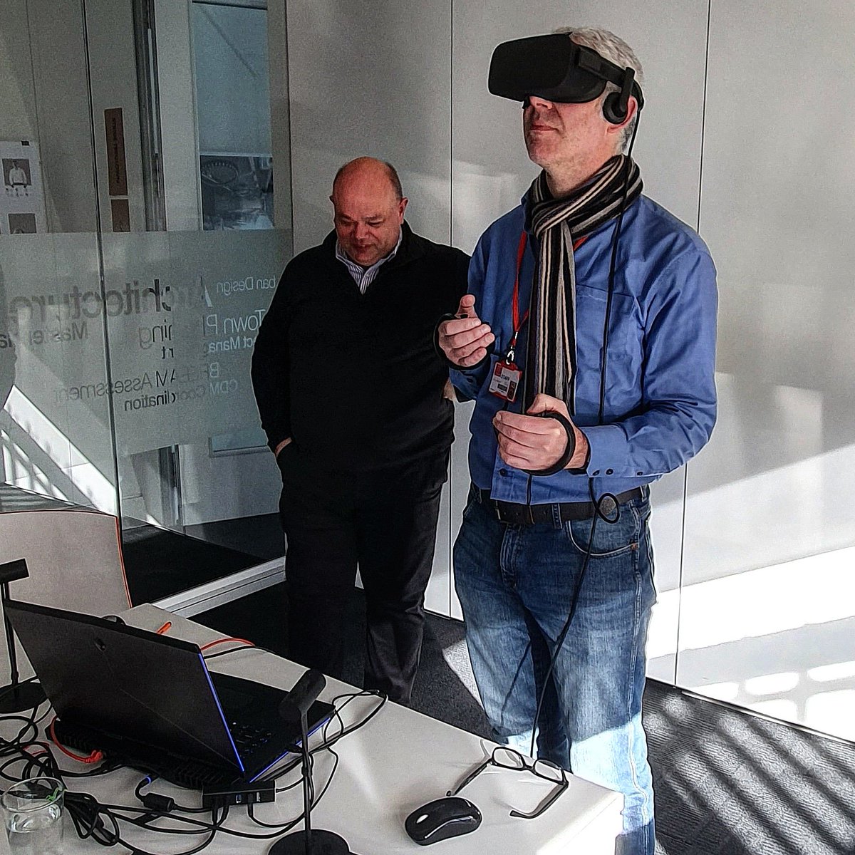 JJBrooks__'s tweet photo. Really enjoyed walking the client team from @plscu through some of the lecture theatres anticipated for delivery this summer. I finally got to use our Alienware and Oculus hardware!🙌
Looking forward to using more VR in the future -The possibilities are endless...@StrideTreglown https://t.co/QGSsFVDVG3