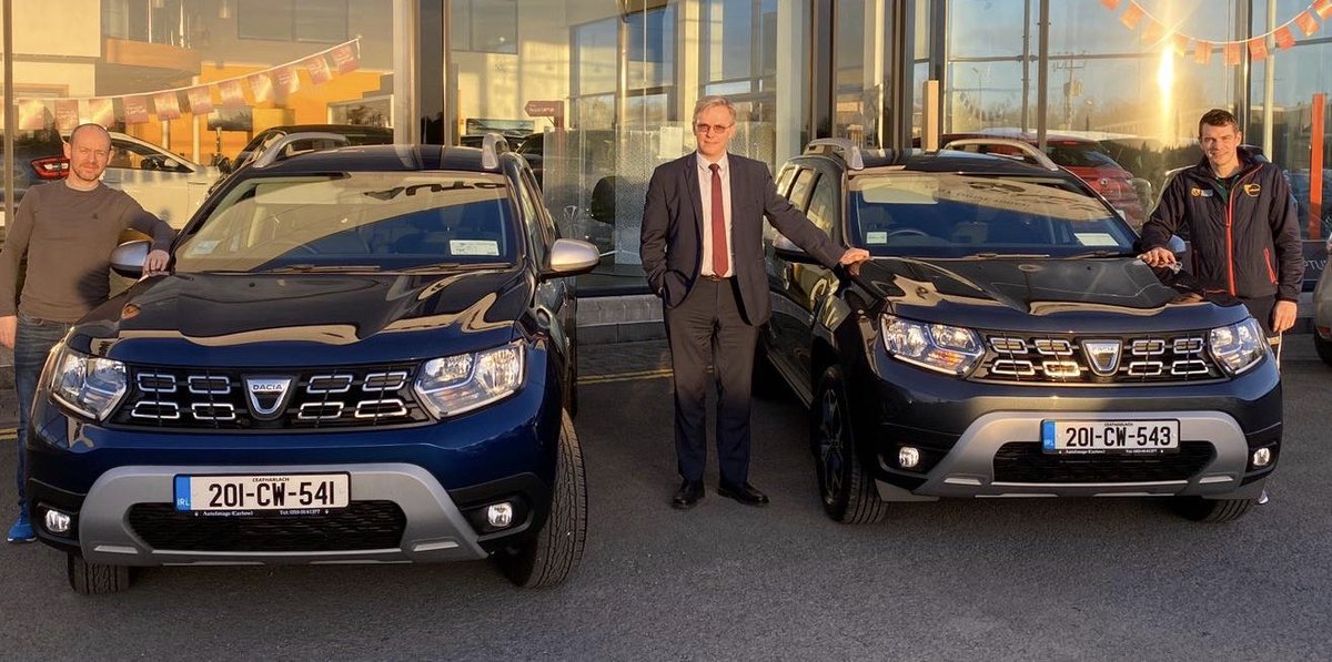 CannonGannon9's tweet photo. Thank you @AutoimageCW for the new wheels!! Looking forward to another successful year together #Autoimage #Dacia #Carlow https://t.co/Wlh0Gn6r4A