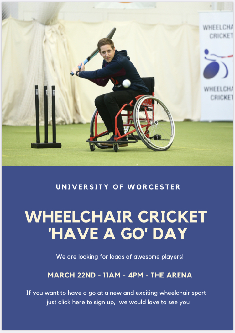UKWCricket's tweet photo. Our first ‘Have A Go Day is coming on 22nd March. To sign up and learn more about this event please see our Website. https://t.co/jIpnfWZSJp #Ukwheelchaircricket #cricket #haveagoday https://t.co/u3aV4f0s9q