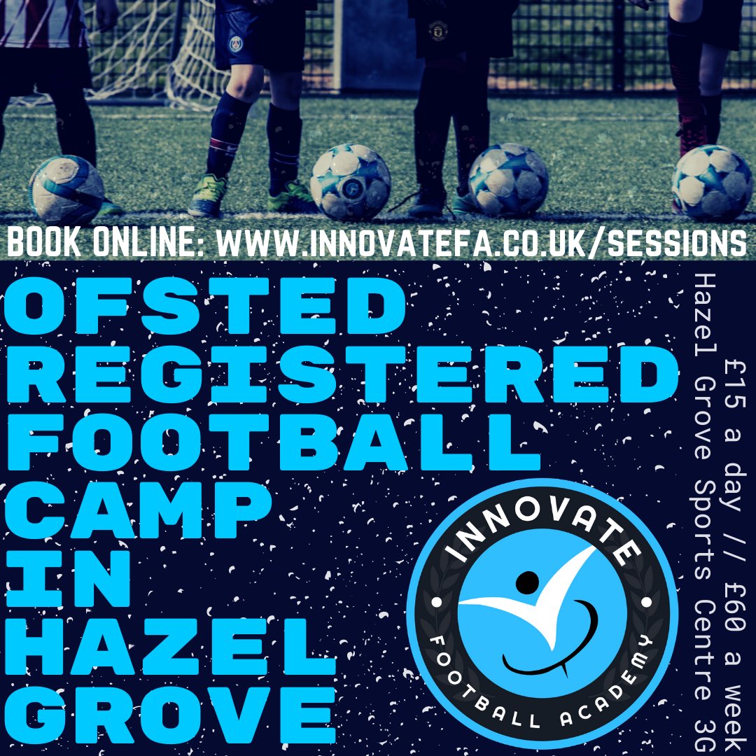 That’s us, by the way 😉 #football #holidaycamp #halfterm #stockport #hazelgrove