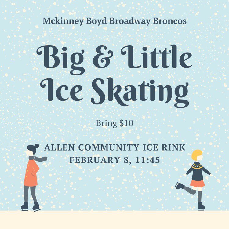 Littles! Come join your bigs on the ice this February 8th!